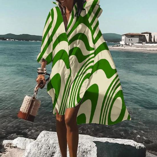 ELINE - Unique Print Knee-Length Dress